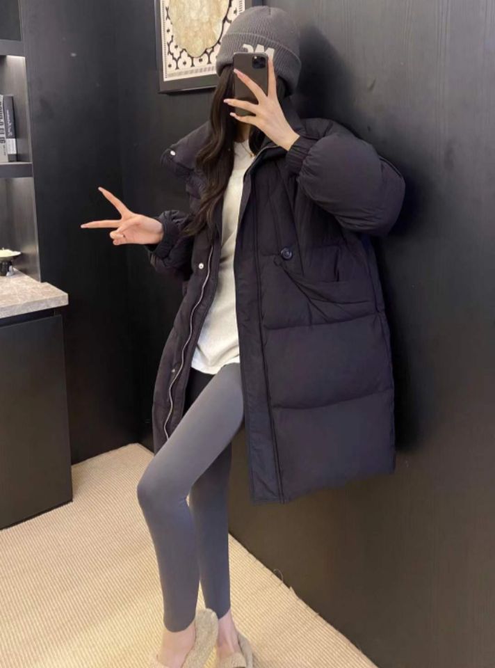 BOBBIE DOLL韓國代購㊣女裝新款時尚職業熱賣休閑長款棉服BOBBIE DOLL長款棉服圖色1