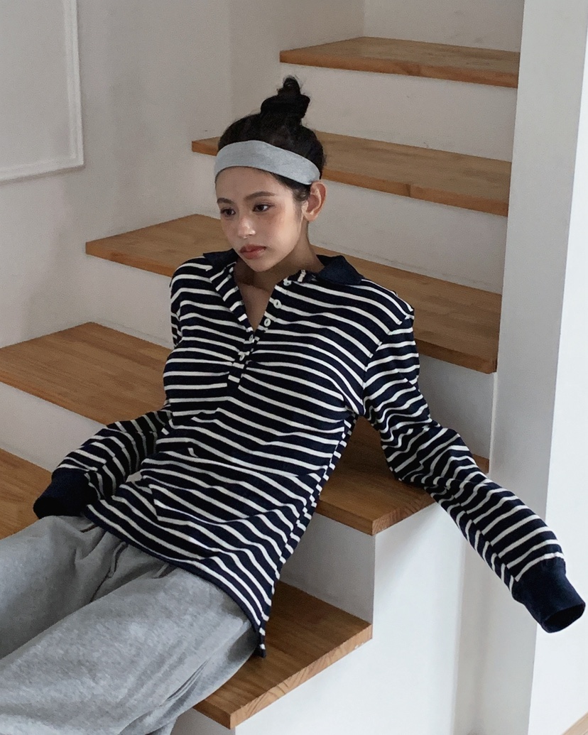 LIVE AID-P韓國代購㊣女士新品25秋冬熱賣人氣推薦長袖T恤LIVE AID-P長袖T恤