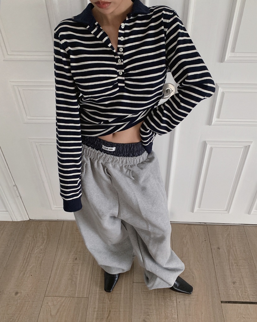 LIVE AID-P韓國代購㊣女士新品25秋冬熱賣人氣推薦長袖T恤LIVE AID-P長袖T恤