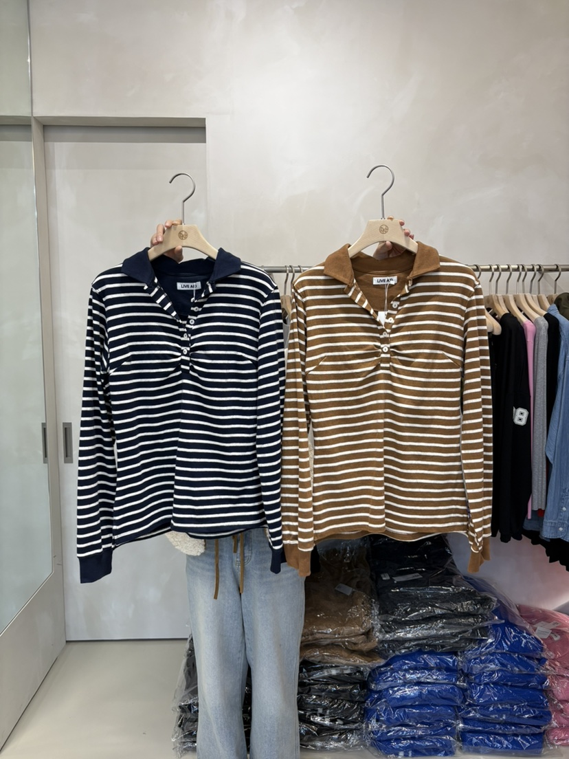 LIVE AID-P韓國代購㊣女士新品25秋冬熱賣人氣推薦長袖T恤LIVE AID-P長袖T恤