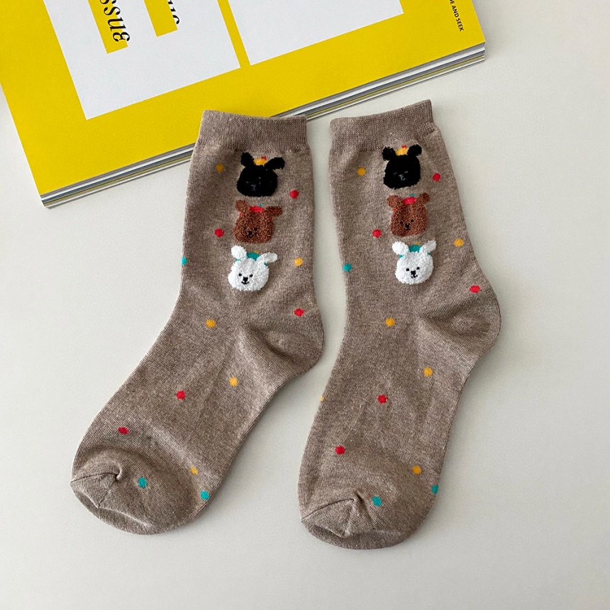 CACTUS-Q韓國代購㊣女士新款時尚職業25秋冬熱賣人氣推薦襪子CACTUS十雙起/可混搭襪子圖色2