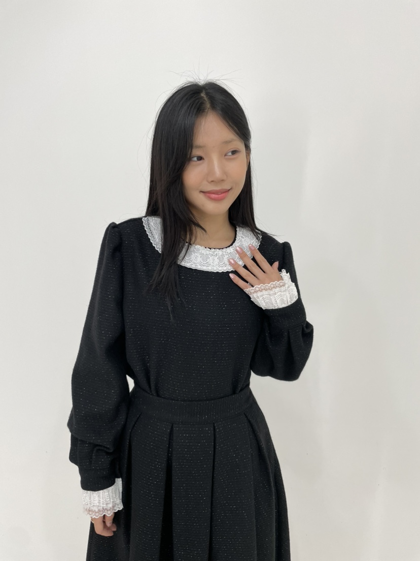 ANNA VERRY-P韓國代購㊣女士新款熱賣推薦25秋冬襯衫蕾絲衫ANNA VERRY-P襯衫/蕾絲衫