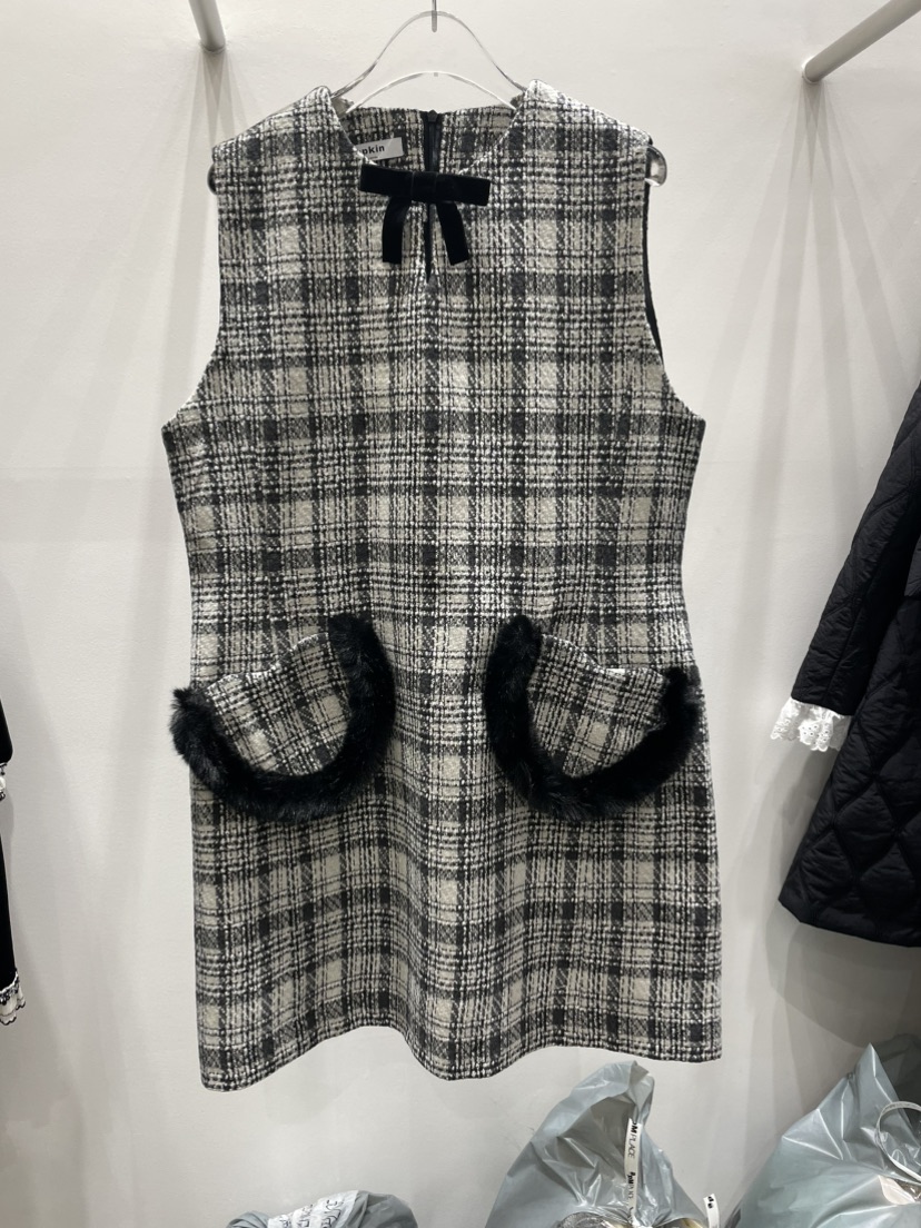 ANNA VERRY-P韓國直郵㊣女裝新款推薦時尚25秋冬連衣裙口袋ANNA VERRY-P連衣裙圖色1