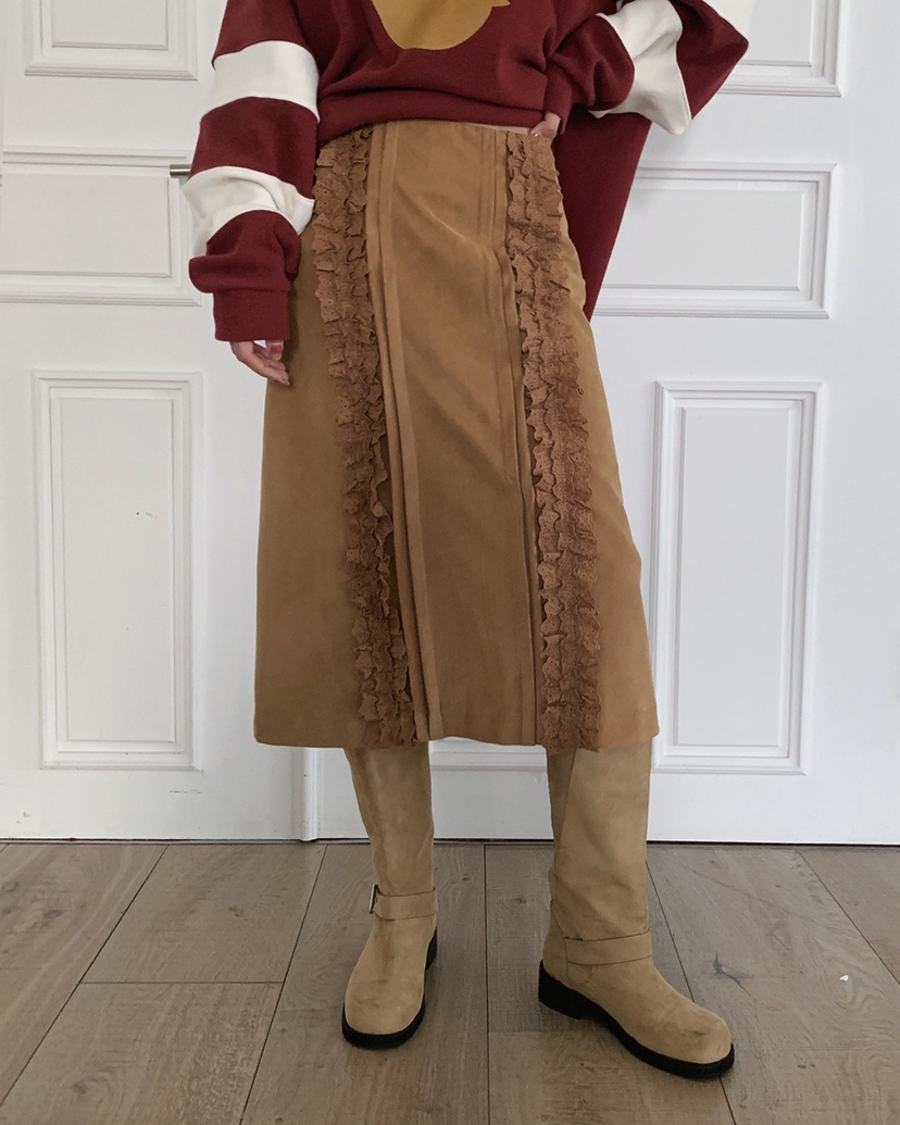 LIVE AID-P韓國代購㊣女裝新款人氣熱賣休閑半身裙中短裙LIVE AID-P半身裙/中短裙