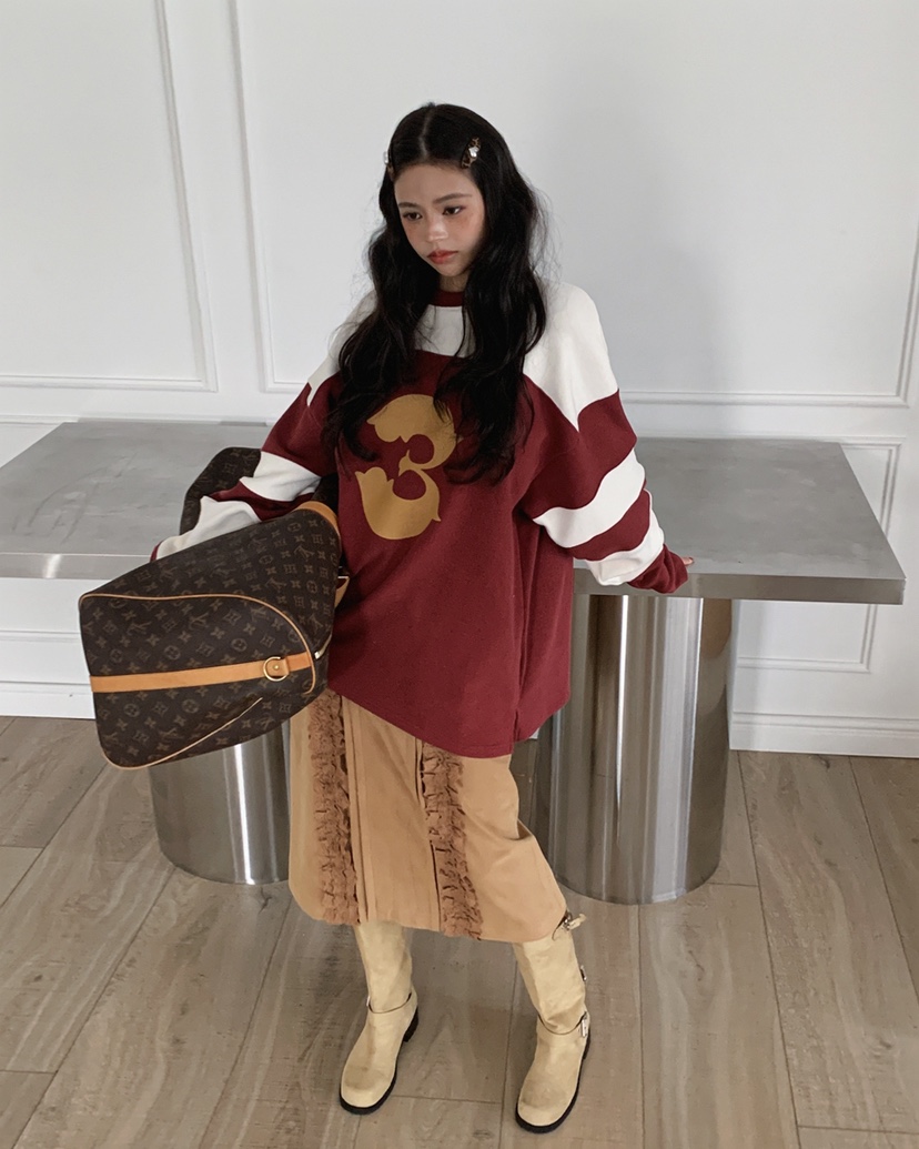 LIVE AID-P韓國代購㊣女裝新款人氣熱賣休閑半身裙中短裙LIVE AID-P半身裙/中短裙