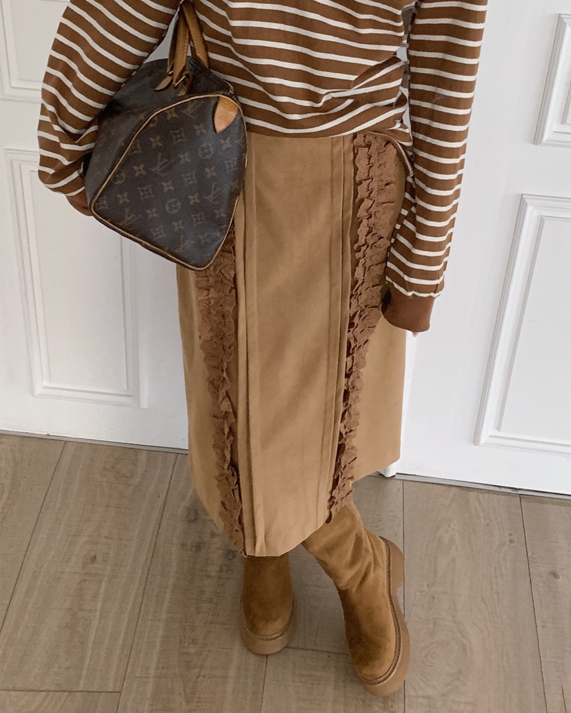 LIVE AID-P韓國代購㊣女裝新款人氣熱賣休閑半身裙中短裙LIVE AID-P半身裙/中短裙