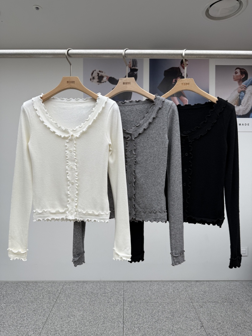 MADE-P韓國代購㊣女裝新款25秋冬人氣熱賣推薦職業長袖T恤MADE-P長袖T恤