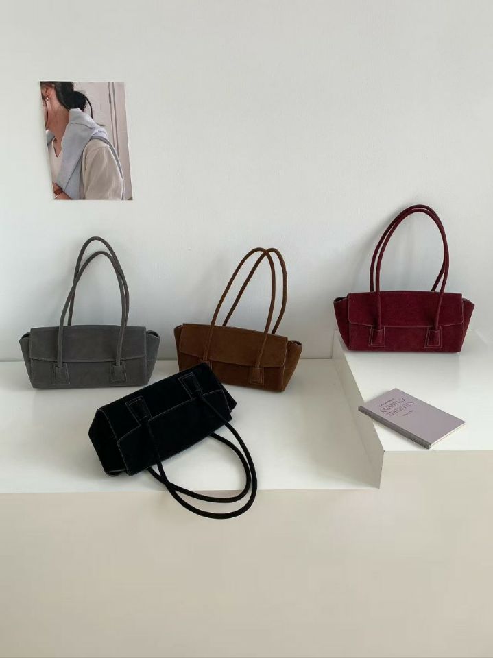 TROUVAILLE東大門㊣代購女裝新品人氣時尚休閑單肩斜跨包麂皮TROUVAILLE單肩/斜跨包