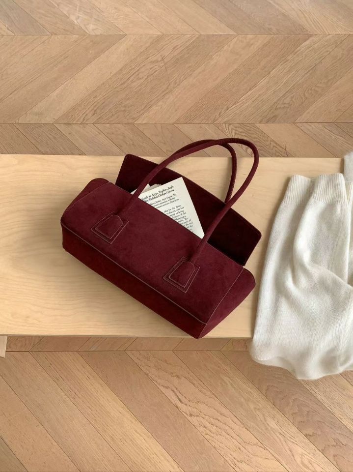 TROUVAILLE東大門㊣代購女裝新品人氣時尚休閑單肩斜跨包麂皮TROUVAILLE單肩/斜跨包