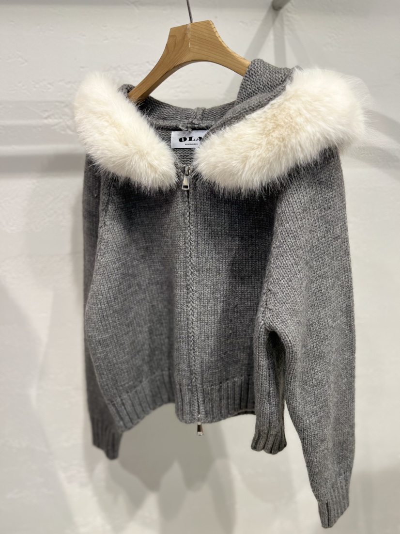 OLA韓國直郵㊣女裝新品休閑人氣時尚推薦熱賣針織衫連帽衫貂絨mellor/OLA針織衫