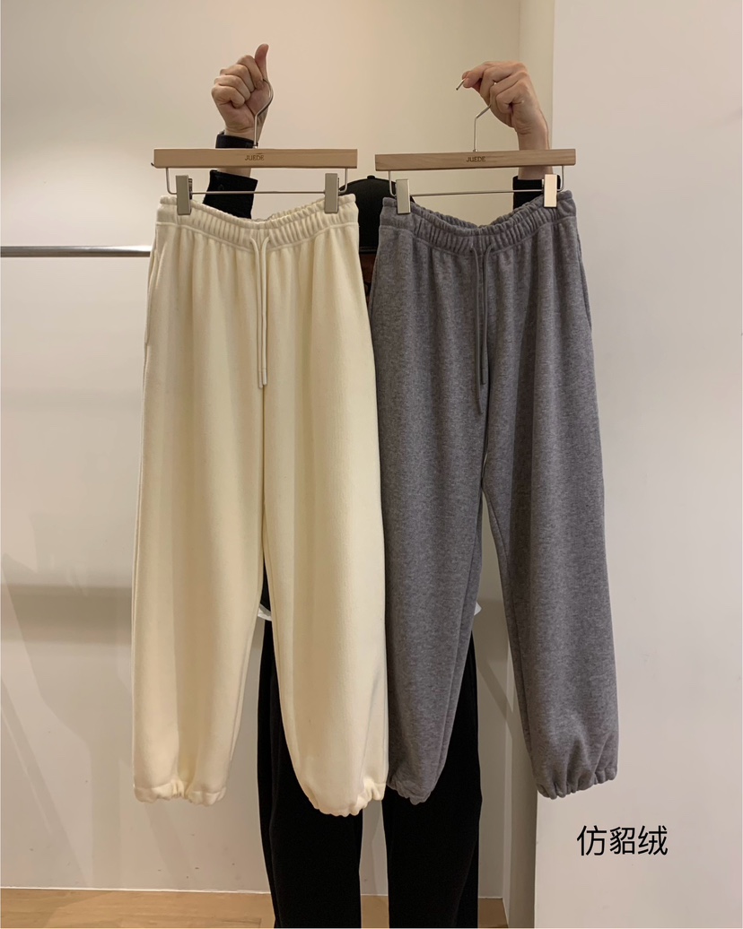 JUEDE韓國直郵㊣女裝新款熱賣休閑褲加絨JUEDE休閑褲