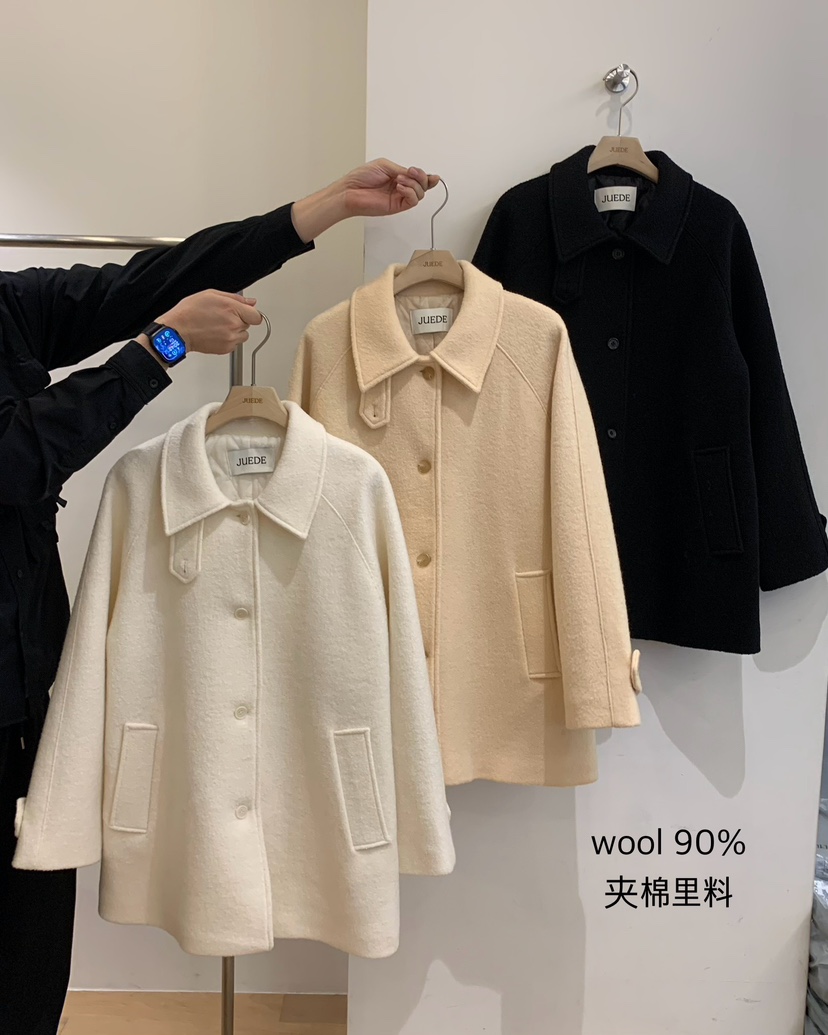 JUEDE東大門㊣直郵女士新品推薦短款大衣JUEDE短款大衣