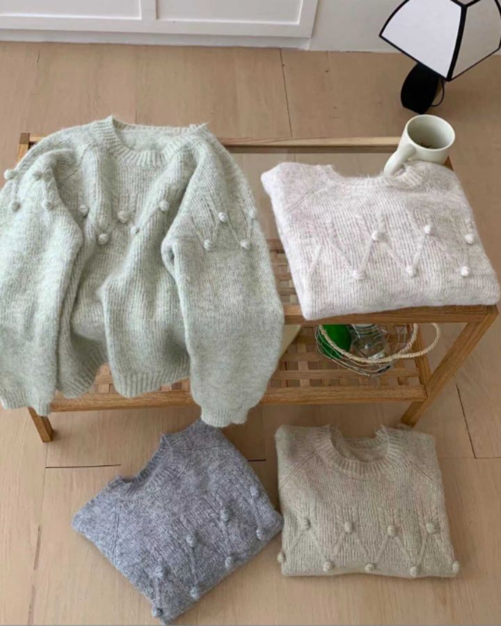 BOBBIE DOLL韓國代購㊣女士新品休閑25秋冬推薦時尚職業毛衣BOBBIE DOLL毛衣