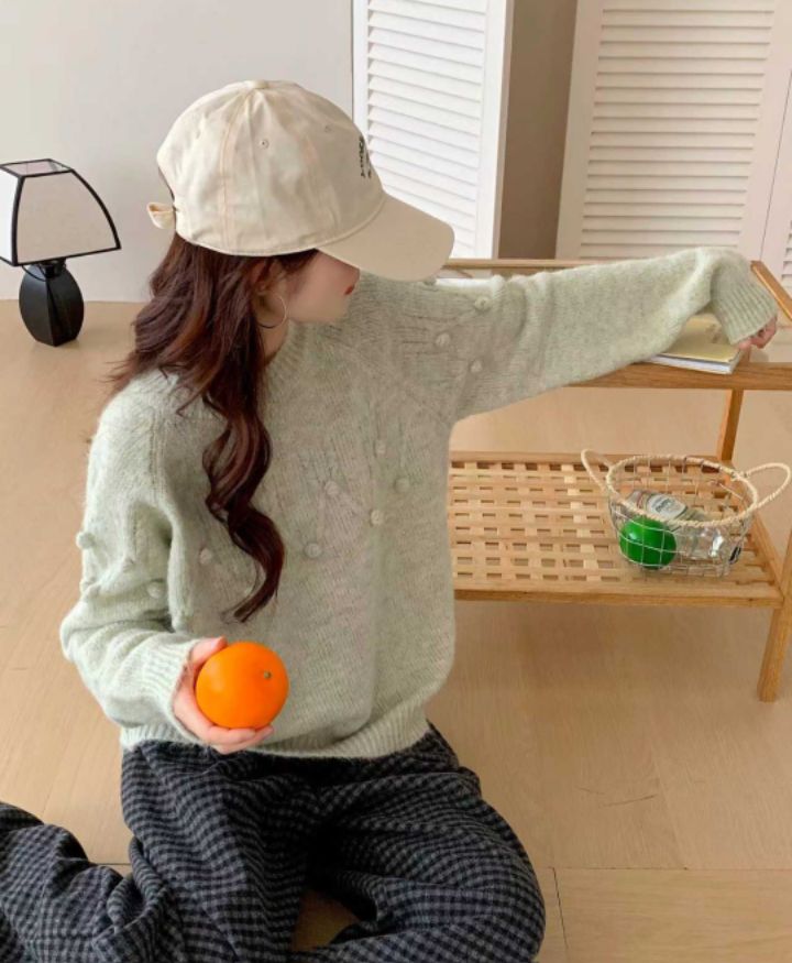 BOBBIE DOLL韓國代購㊣女士新品休閑25秋冬推薦時尚職業毛衣BOBBIE DOLL毛衣