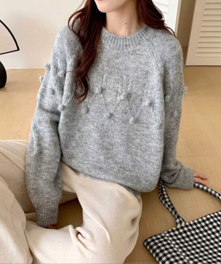 BOBBIE DOLL韓國代購㊣女士新品休閑25秋冬推薦時尚職業毛衣BOBBIE DOLL毛衣圖色1