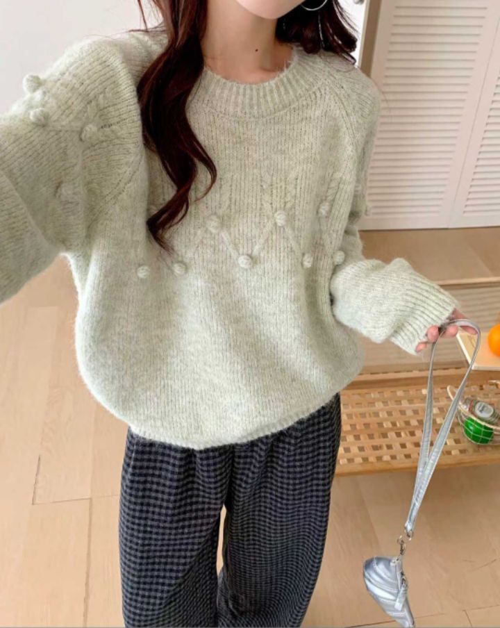 BOBBIE DOLL韓國代購㊣女士新品休閑25秋冬推薦時尚職業毛衣BOBBIE DOLL毛衣圖色2