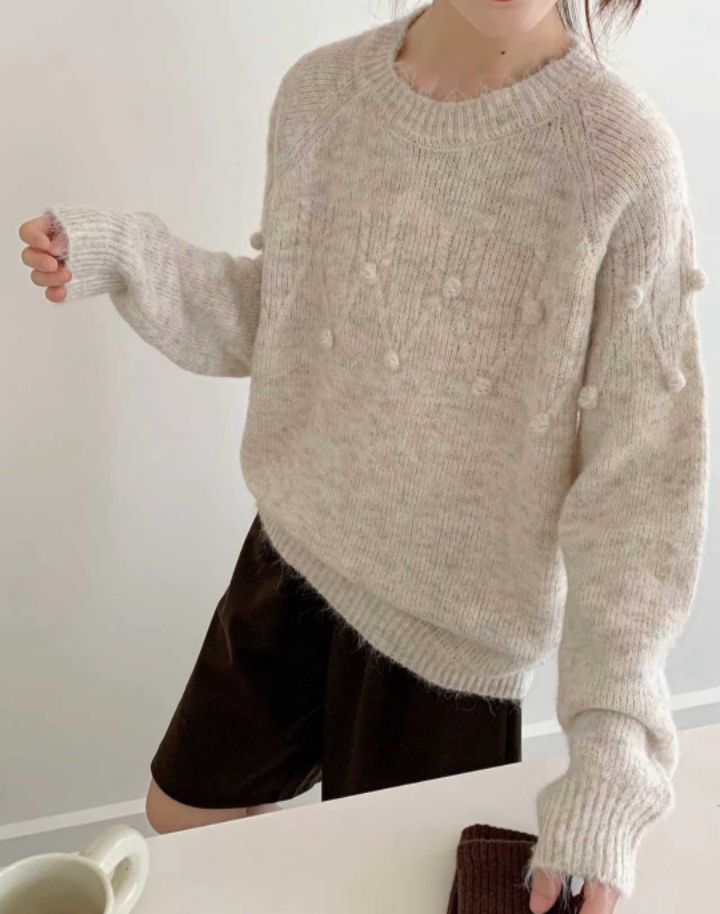 BOBBIE DOLL韓國代購㊣女士新品休閑25秋冬推薦時尚職業毛衣BOBBIE DOLL毛衣圖色3