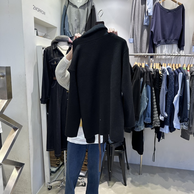 2MORROW東大門㊣直郵女士新款時尚職業人氣針織衫含腰帶披肩2MORROW針織衫