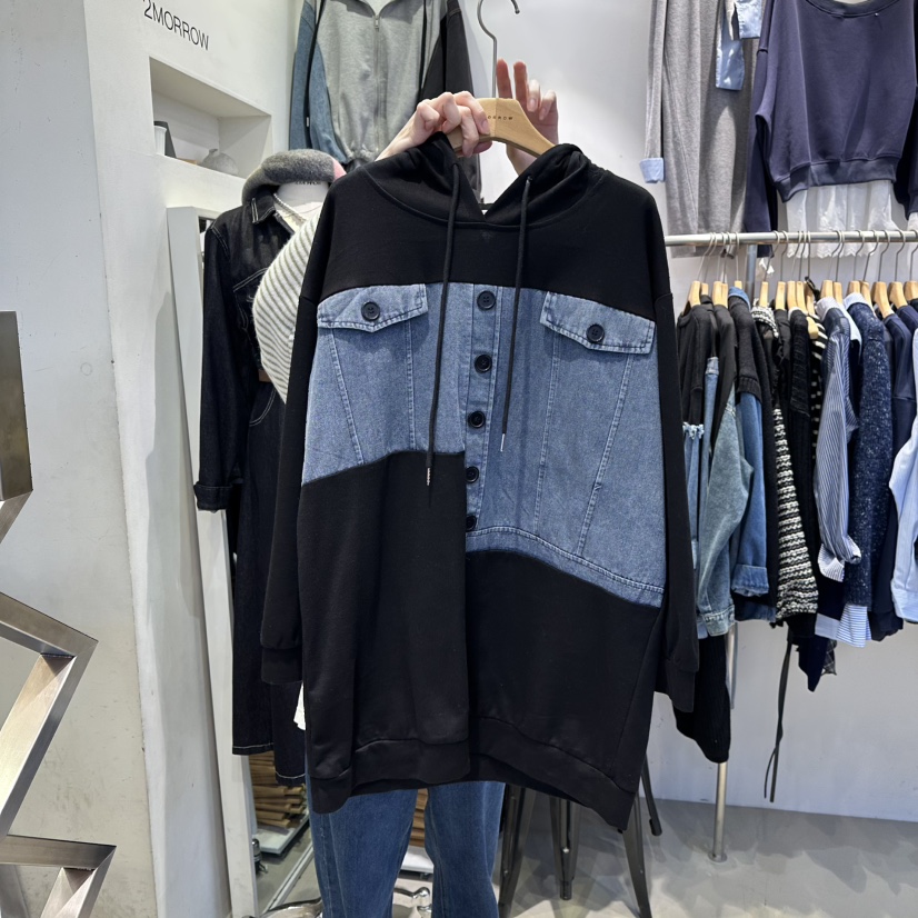 2MORROW韓國代購㊣女裝新款人氣休閑25秋冬職業推薦衛衣連帽衫2MORROW衛衣圖色1