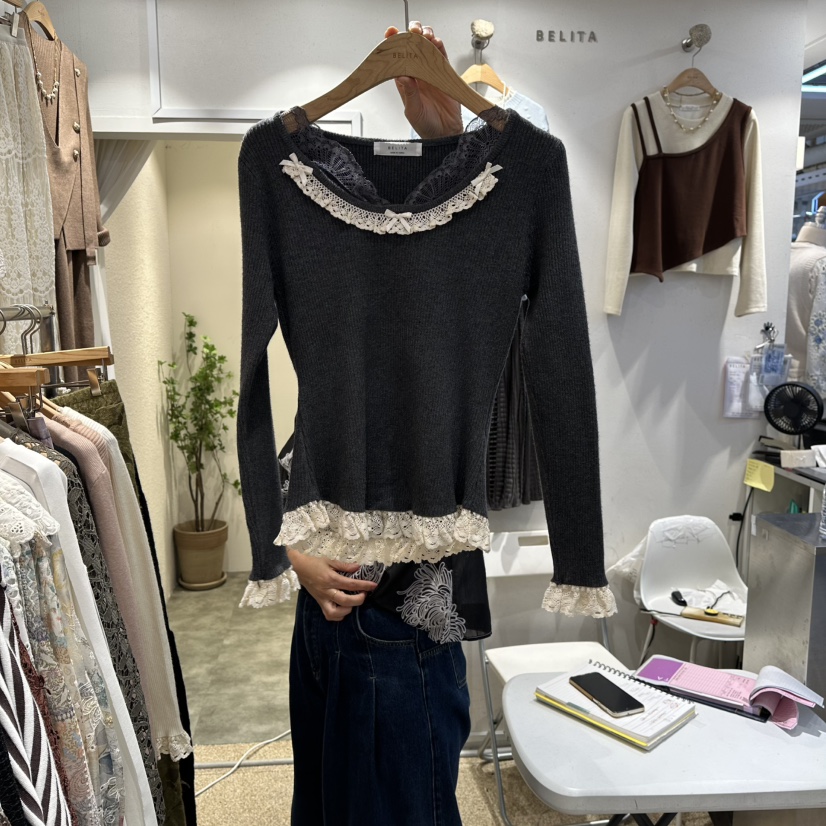 BELITA東大門㊣直郵女裝新品時尚25秋冬熱賣職業推薦針織衫BELITA針織衫圖色3