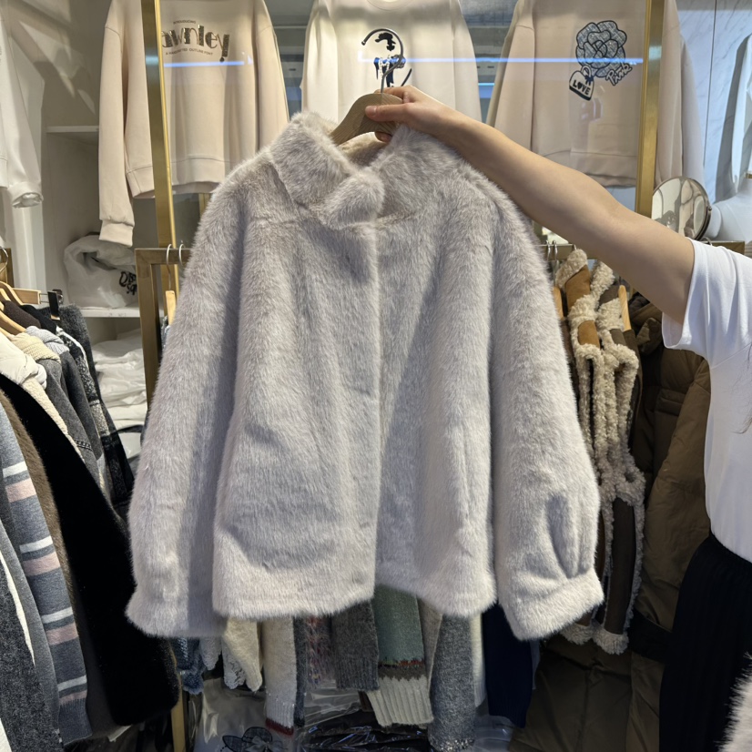 COCO HOLIC韓國直郵㊣女裝新品職業人氣熱賣25秋冬夾克毛皮COCO HOLIC夾克圖色1