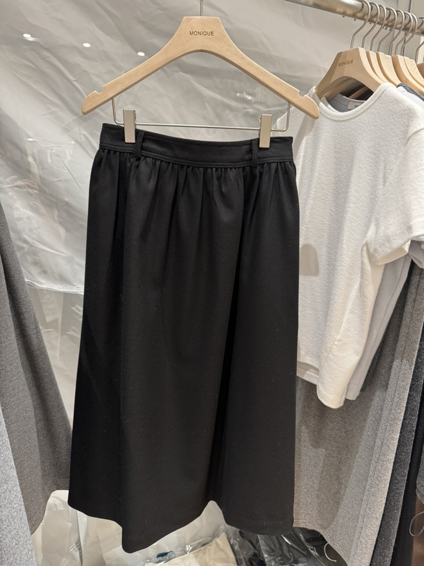 MONIQUE東大門㊣代購女裝新款時尚職業半身裙中短裙羊毛褶皺MONIQUE半身裙/中短裙圖色2