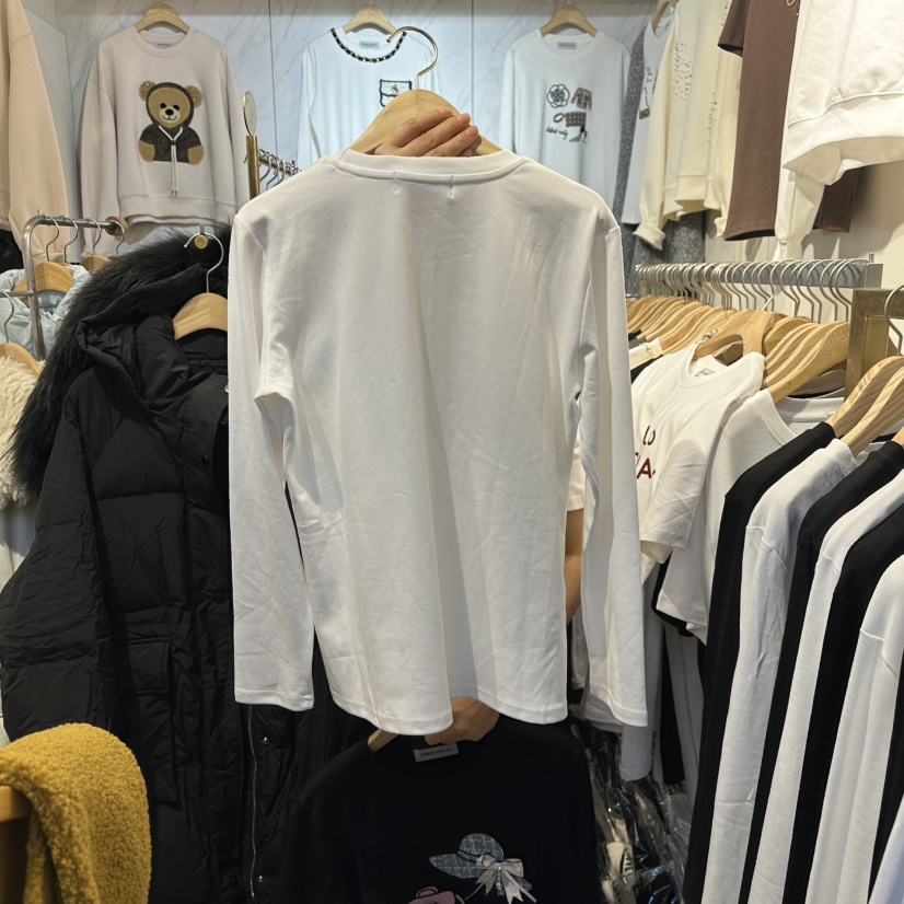 COCO HOLIC韓國代購㊣女裝新品休閑熱賣25秋冬人氣長袖T恤COCO HOLIC長袖T恤