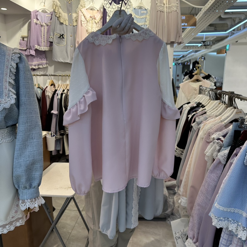 PAPA韓國直郵㊣女裝新款人氣熱賣職業25秋冬推薦襯衫蕾絲衫PaPa/HALMADE襯衫/蕾絲衫