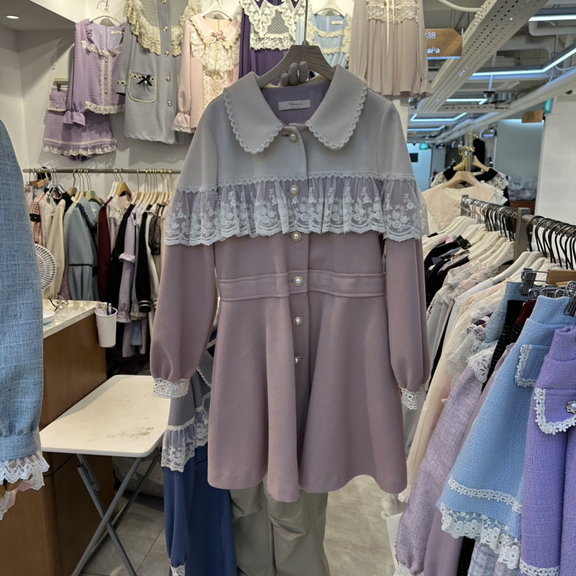 PAPA東大門㊣實拍女裝新款時尚熱賣推薦25秋冬人氣長款風衣PaPa/HALMADE長款風衣圖色1