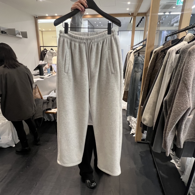 OBJECT東大門㊣實拍女士新款25秋冬推薦熱賣時尚休閑褲羊毛OBJECT休閑褲圖色2