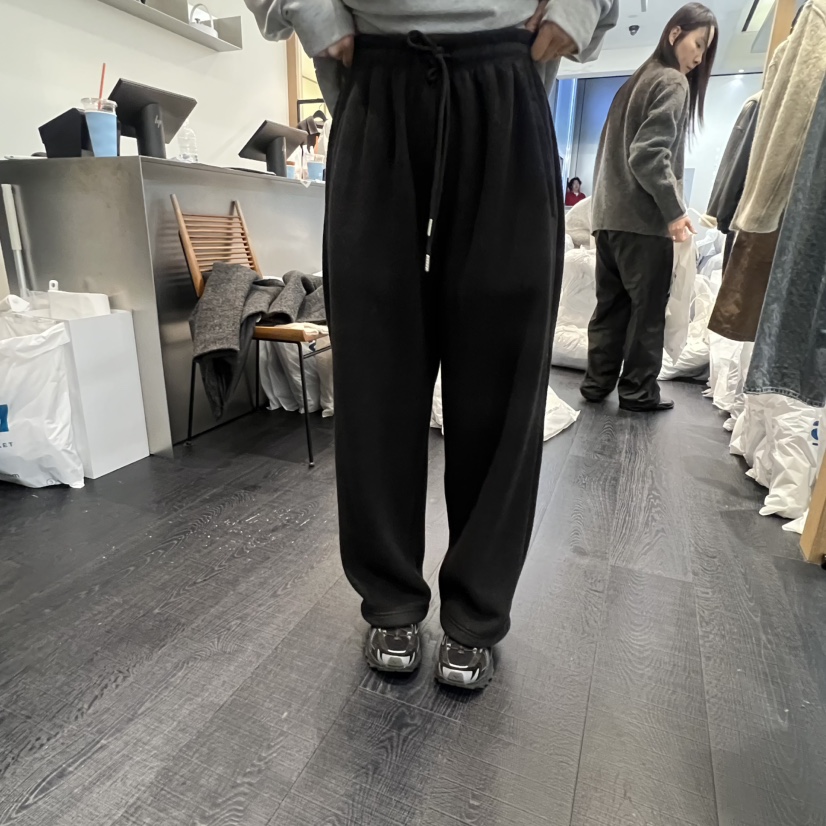 OBJECT東大門㊣實拍女士新款25秋冬推薦熱賣時尚休閑褲羊毛OBJECT休閑褲圖色3