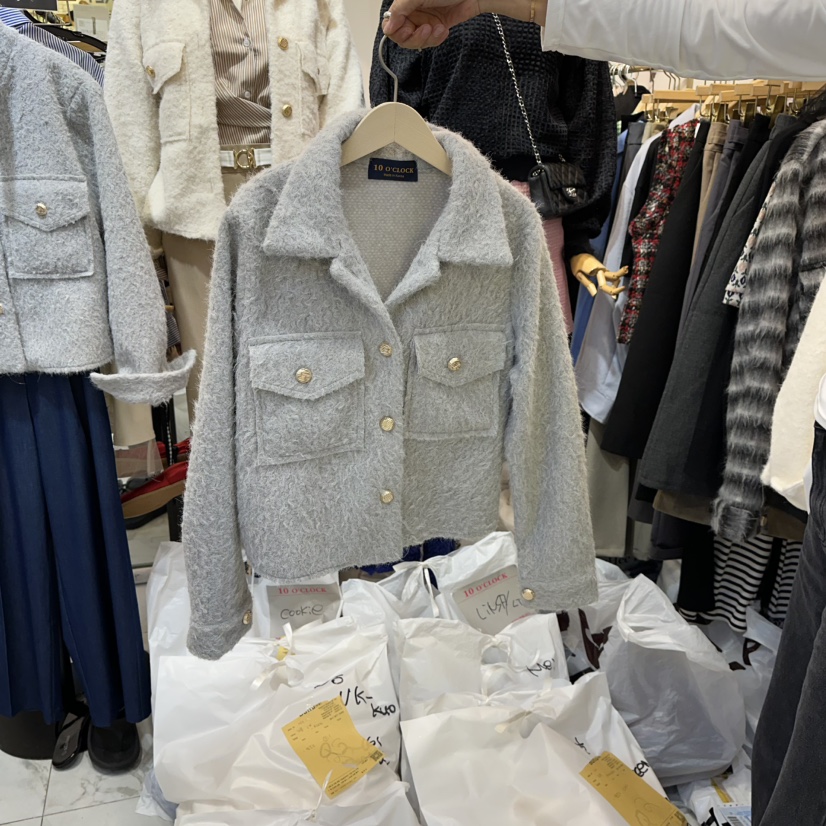 BUTTU東大門㊣實拍女士新品時尚職業推薦熱賣休閑人氣夾克羊毛10 O CLOCK/Buttu夾克圖色2