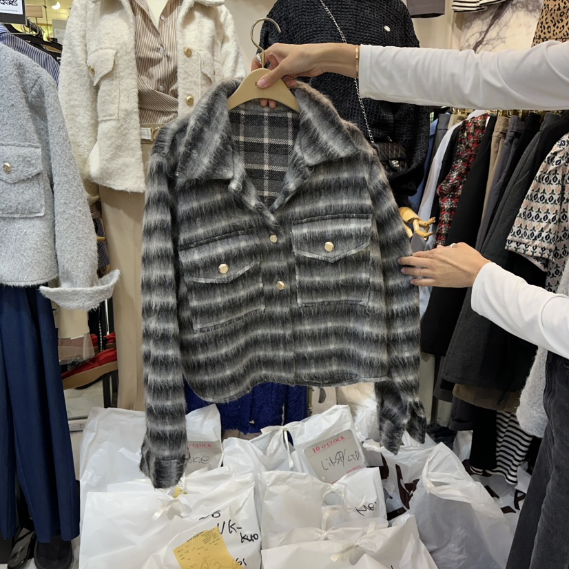 BUTTU東大門㊣實拍女士新品時尚職業推薦熱賣休閑人氣夾克羊毛10 O CLOCK/Buttu夾克圖色3