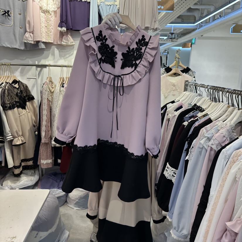 PAPA韓國代購㊣女裝新品休閑職業時尚人氣推薦25秋冬連衣裙PaPa/HALMADE連衣裙圖色1