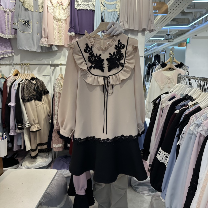 PAPA韓國代購㊣女裝新品休閑職業時尚人氣推薦25秋冬連衣裙PaPa/HALMADE連衣裙圖色2