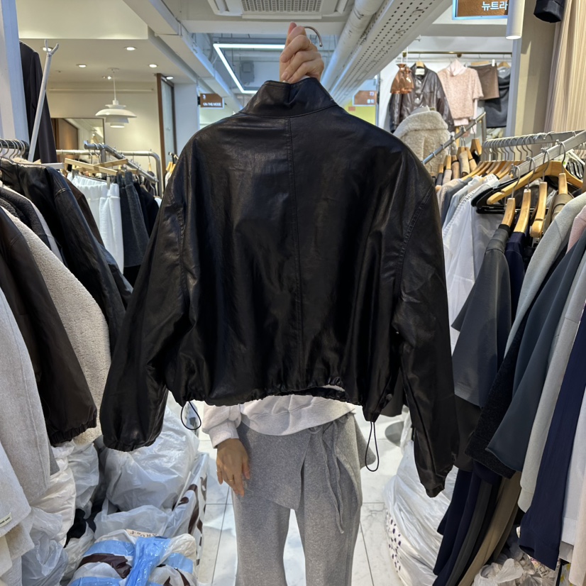 HARU-Q韓國代購㊣女裝新品時尚25秋冬推薦職業熱賣皮衣皮草HARU-Q皮衣