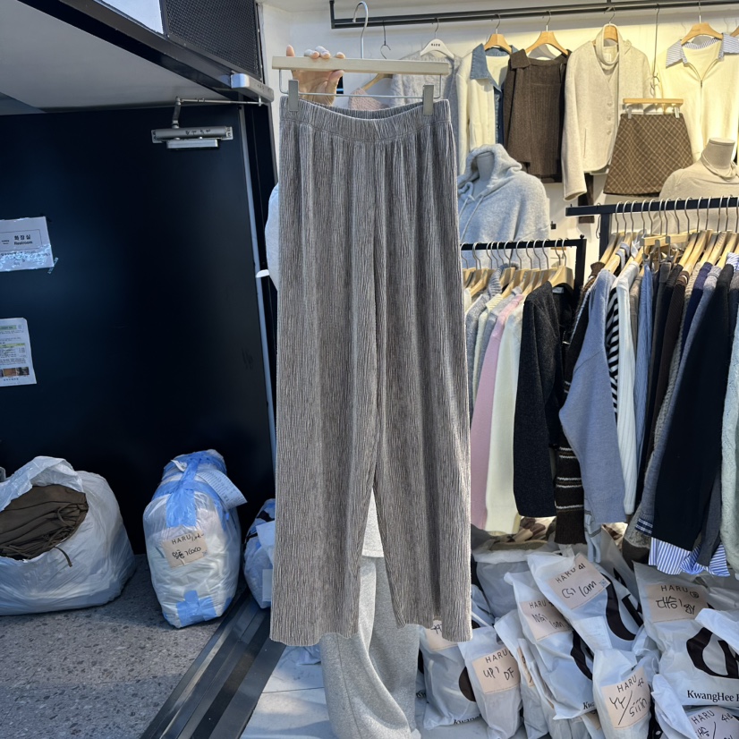 HARU-Q韓國直郵㊣女士新品休閑職業熱賣時尚推薦休閑褲絲絨褲HARU-Q休閑褲圖色2