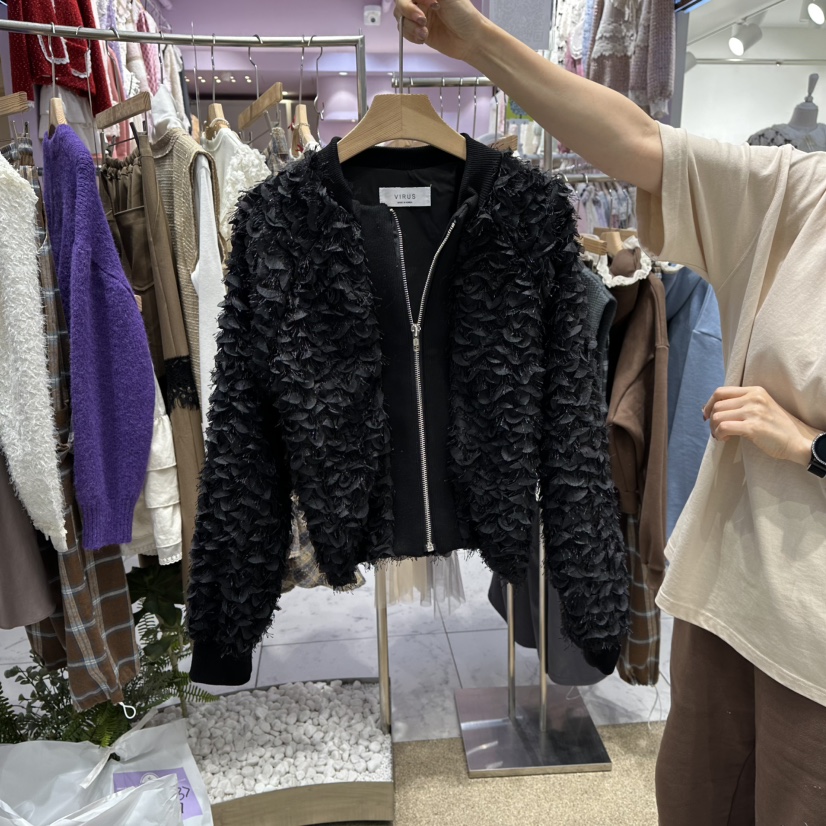 VIRUS東大門㊣代購女裝新品25秋冬人氣休閑時尚推薦職業衛衣VIRUS衛衣圖色2