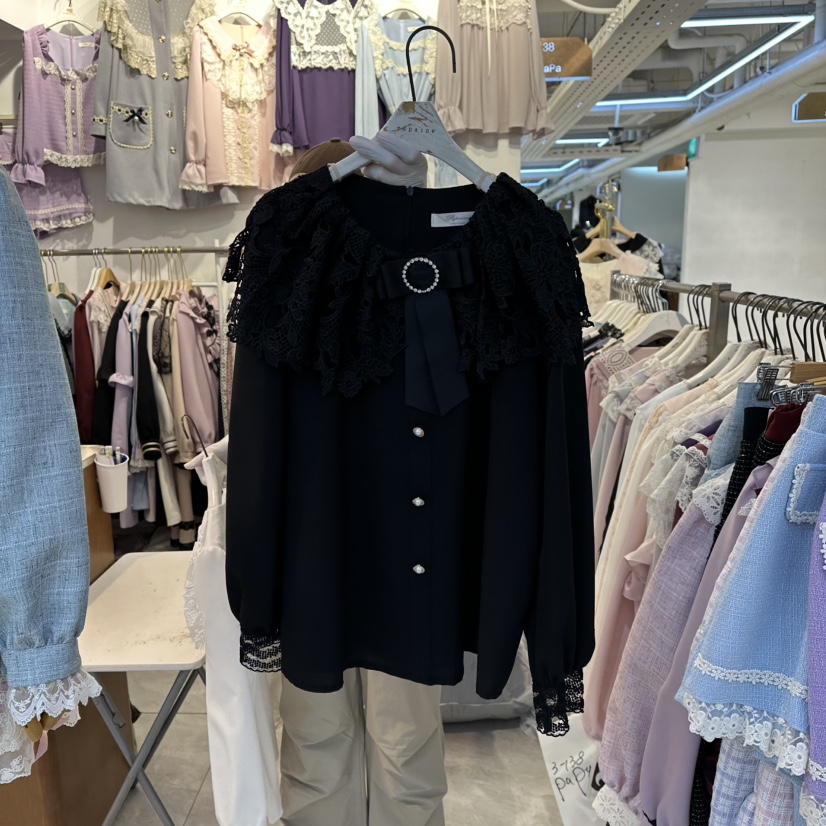 PAPA東大門㊣代購女士新品時尚推薦熱賣職業人氣襯衫蕾絲衫PaPa/HALMADE襯衫/蕾絲衫圖色2