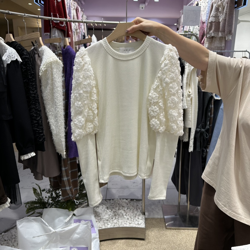 VIRUS東大門㊣代購女士新品職業人氣推薦時尚25秋冬長袖T恤VIRUS長袖T恤圖色1