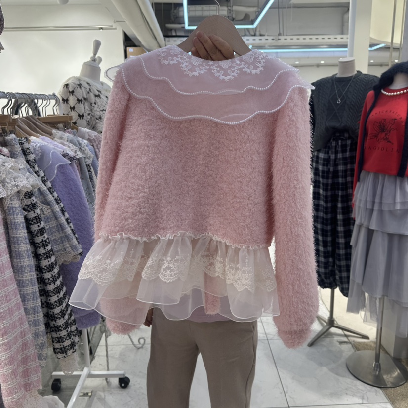 MS韓國直郵㊣女士新款人氣職業熱賣25秋冬時尚休閑毛衣開衫MS毛衣