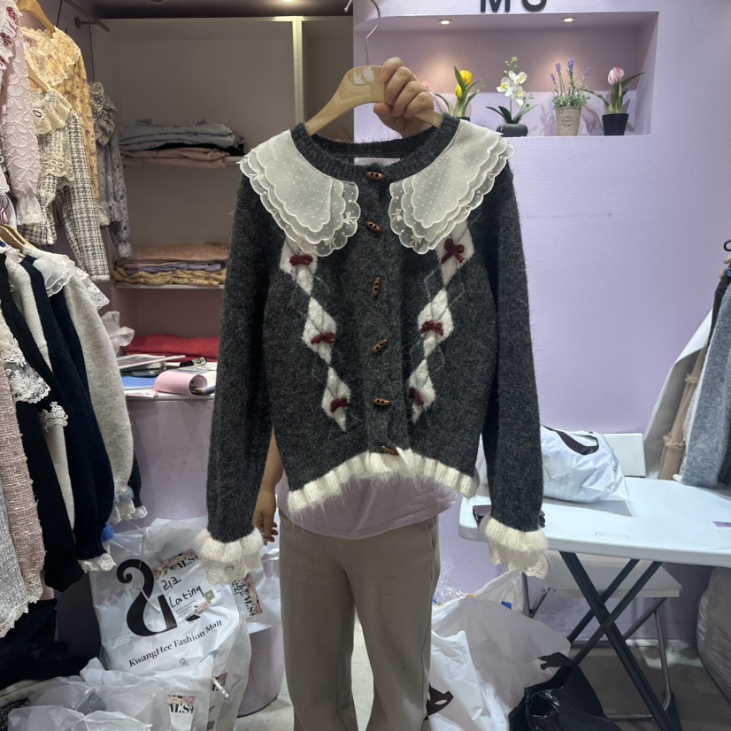 MS韓國直郵㊣女士新品25秋冬人氣推薦職業休閑毛衣毛絨開衫MS毛衣圖色3