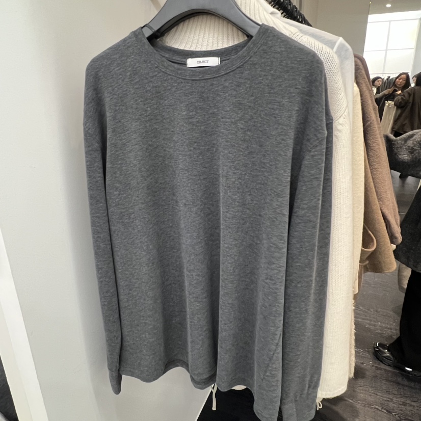 OBJECT韓國直郵㊣女裝新款休閑熱賣25秋冬推薦職業人氣長袖T恤OBJECT長袖T恤圖色2