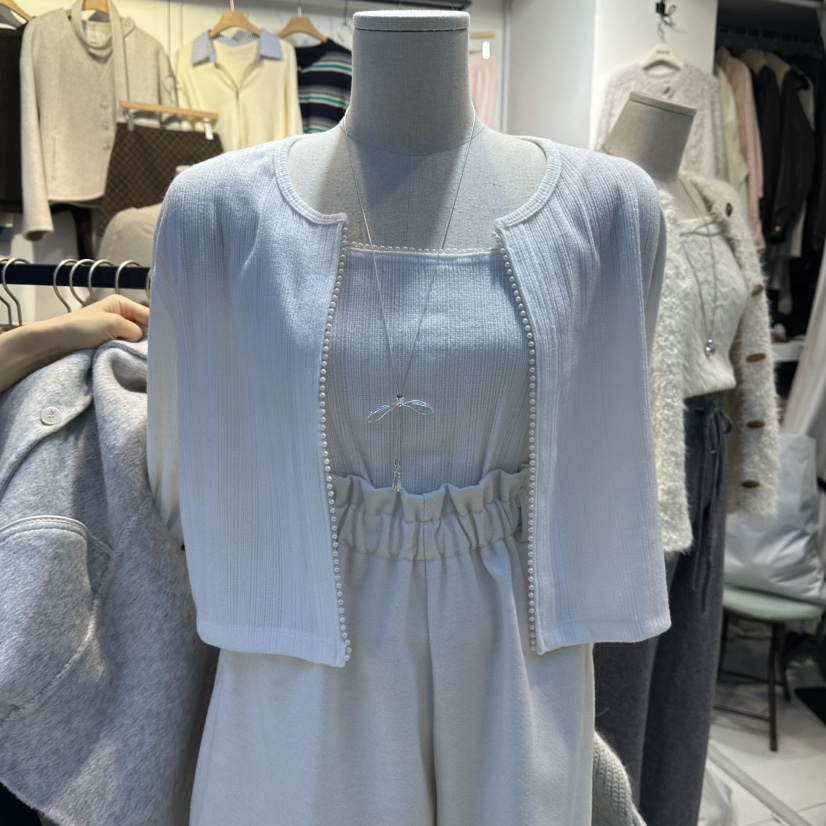 HARU-Q韓國代購㊣女士新款休閑熱賣時尚套裝兩件套套裝開衫HARU-Q套裝圖色2