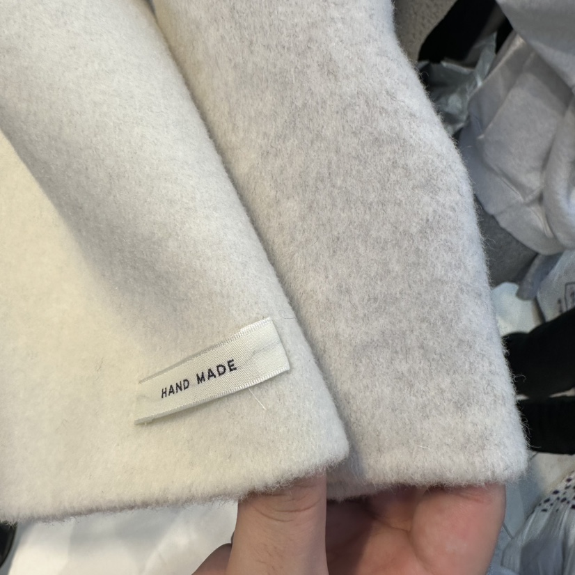 HARU-Q東大門㊣代購女裝新品熱賣25秋冬短款大衣手工制作棉質HARU-Q短款大衣