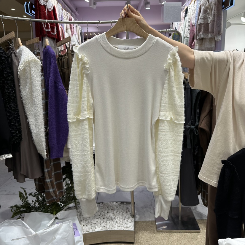 VIRUS韓國直郵㊣女裝新品熱賣人氣休閑時尚職業25秋冬長袖T恤VIRUS長袖T恤圖色1