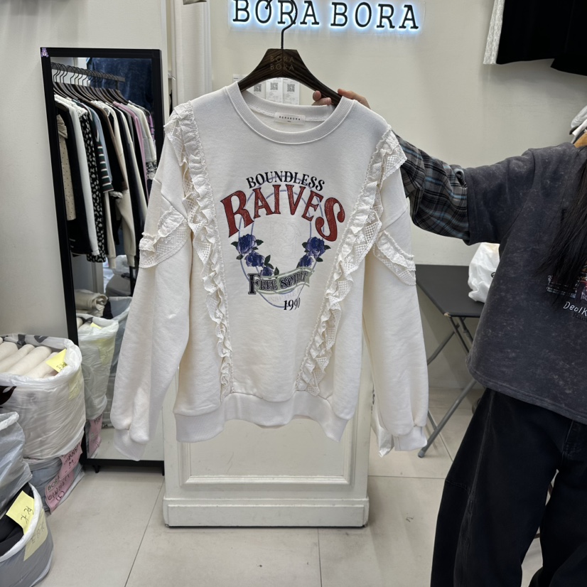 BORA BORA東大門㊣直郵女士新品熱賣25秋冬衛衣不含腰包加絨BORA BORA衛衣圖色1