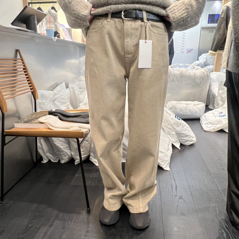 OBJECT韓國直郵㊣女士新品推薦熱賣人氣休閑褲不含腰帶拉絨OBJECT休閑褲圖色1