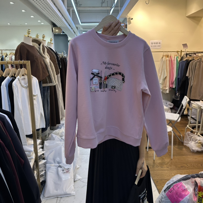 COCO HOLIC韓國直郵㊣女裝新款熱賣推薦職業25秋冬休閑衛衣COCO HOLIC衛衣圖色2