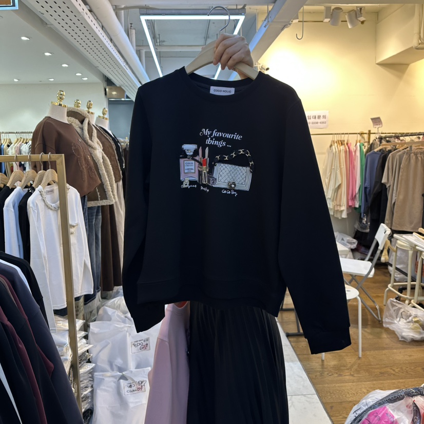 COCO HOLIC韓國直郵㊣女裝新款熱賣推薦職業25秋冬休閑衛衣COCO HOLIC衛衣圖色3